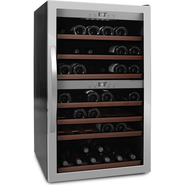 Viinikaappi mQuvée WineExpert 66 SW-66S, 59.5cm, 2 lämpötila-aluetta, vapaasti seisova, teräs