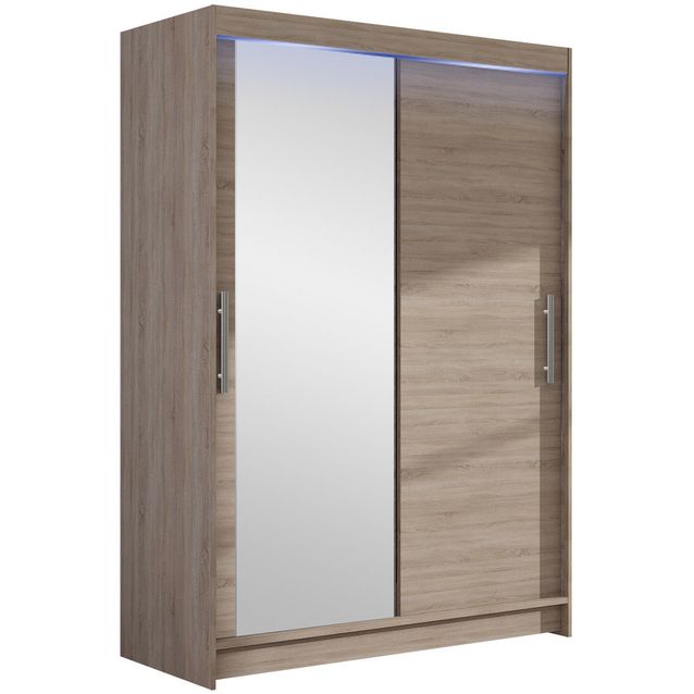 Liukuovivaatekaappi Nomla MIAMI / ALDO VI, LED-valaistuksella, peilillä, 120x200cm