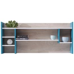Työpöydän hylly Nomla PLANET SYSTEM 11, 125x55cm, valkoinen/ruskea/sininen