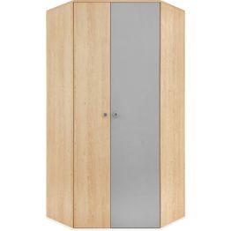 Kulmavaatekaappi Nomla PIXEL SYSTEM PX2, 90x90x190cm, valkoinen/ruskea