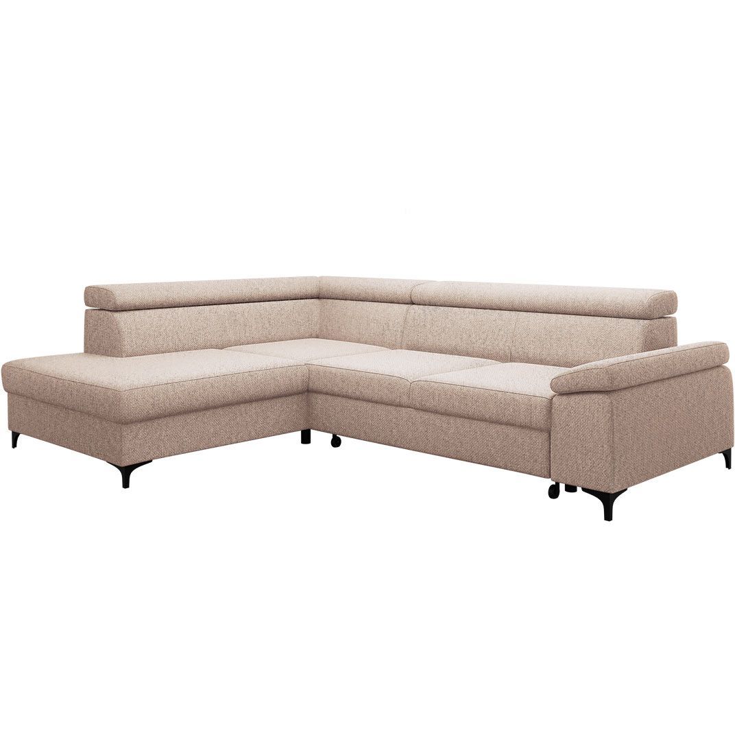 Kulmavuodesohva Nomla LONIGO, 4-istuttava, vasen, beige