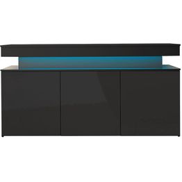 Lipasto Nomla 3D 160 GLOSSA 03, LED-valaistuksella, 83x160cm