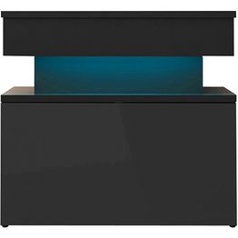 Yöpöytä Nomla 1S GLOSSA 04, LED-valaistuksella, 55x39cm