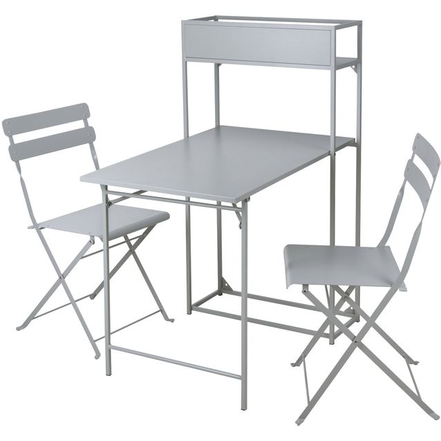 Metallinen parvekekalustesetti Nomla Tourra, harmaa