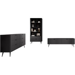 Olohuoneen huonekalusetti Nomla LANTE III, musta