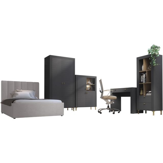 Makuuhuoneen huonekalusetti Nomla MOSSA II, eri värejä