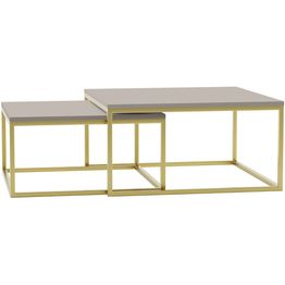 Sohvapöytä Nomla DUAL ZLOTY, 2kpl, kulta/beige