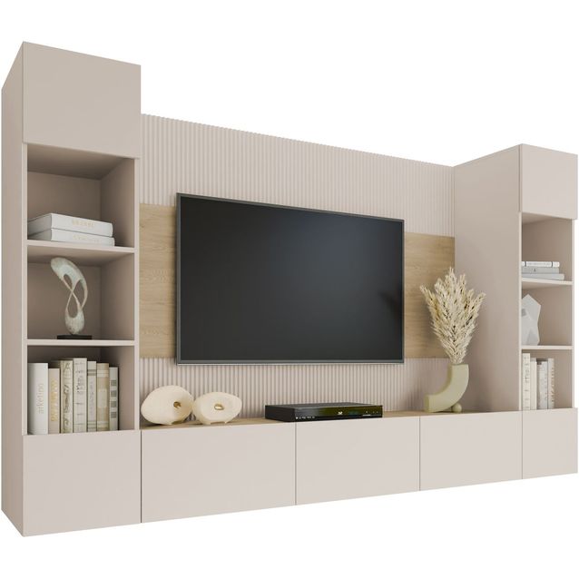 TV-kalustepaketti Nomla DEROMI I, 260x150cm, beige