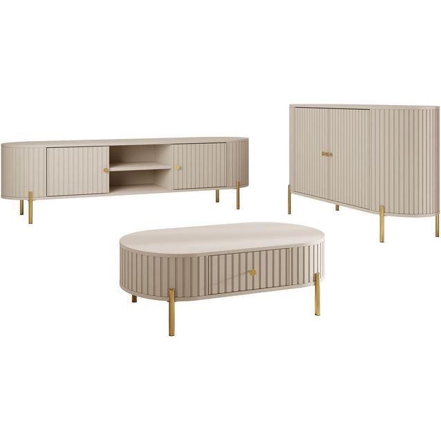 Olohuoneen huonekalusetti Nomla SEPIROZ II, beige