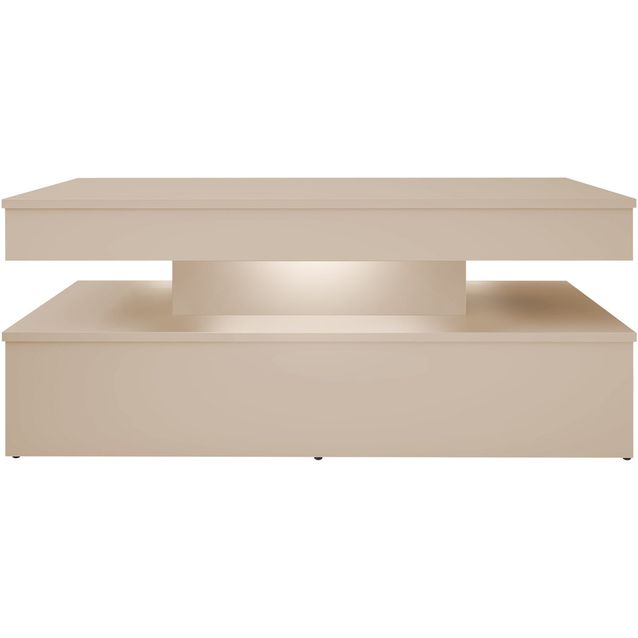 Sohvapöytä Nomla 120 GLOSSA 06, LED-valaistuksella, 120x55cm, beige