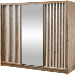 Liukuovivaatekkaappi Nomla LONDON 250 L, 250x215cm, ruskea