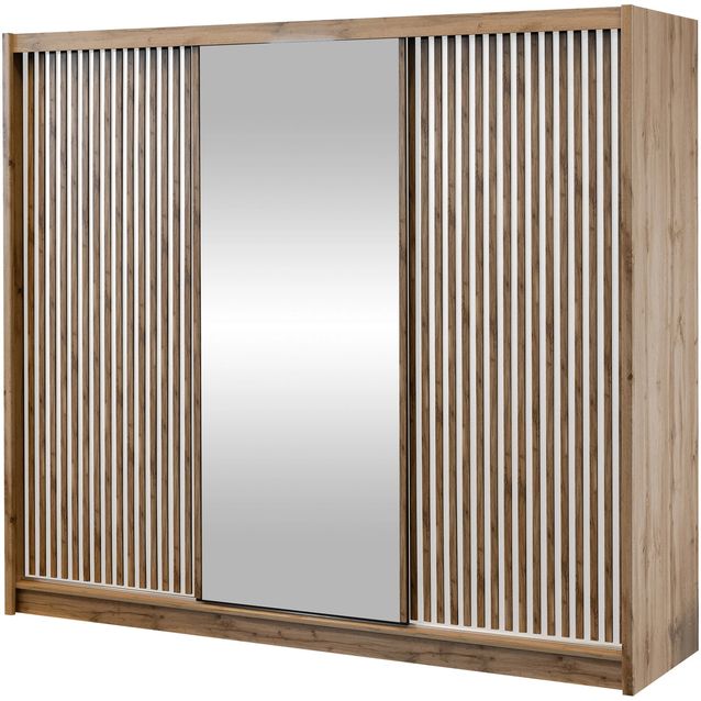 Liukuovivaatekkaappi Nomla LONDON 250 L, 250x215cm, ruskea