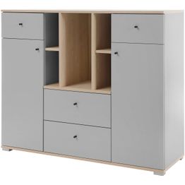 Kaappi Nomla ORO SYSTEM 4, 120x100cm, harmaa/ruskea