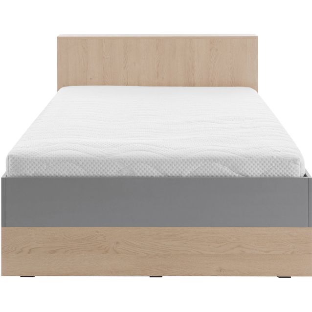 Sängynrunko säilytystilalla Nomla ORO SYSTEM 6, 120x200cm, harmaa/ruskea