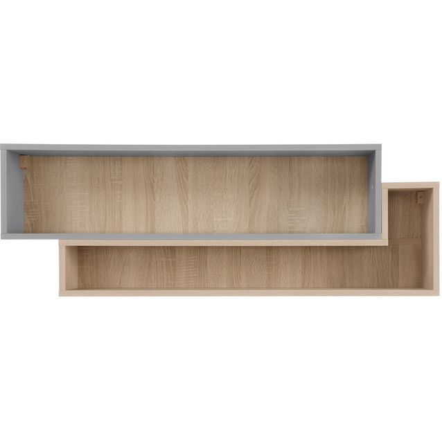 Seinähylly Nomla ORO SYSTEM 7, leveys 115cm, harmaa/ruskea