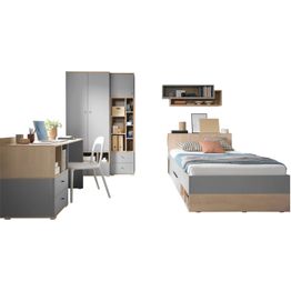 Makuuhuoneen huonekalusetti Nomla ORO II, harmaa/ruskea