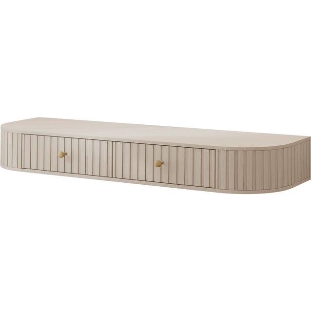 Meikkipöytä Nomla Sepiroz 2S, seinään kiinnitettävä, beige