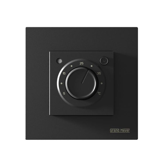 Lattialämmitystermostaatti Grand Meyer MST-9, 16 A, musta