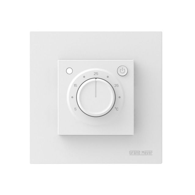 Lattialämmitystermostaatti Grand Meyer MST-9, 16 A, valkoinen