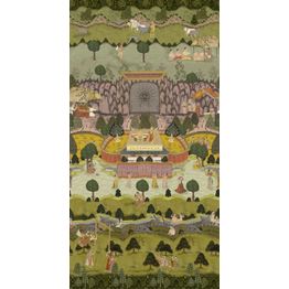 Tapetti Mindthegap Peace and Music 1,56x3 m vihreä