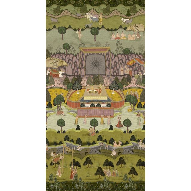 Tapetti Mindthegap Peace and Music 1,56x3 m vihreä