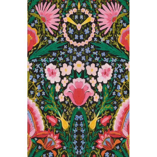 Tapetti Mindthegap Susie Q 1,56x3 m vihreä/vaaleanpunainen