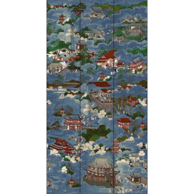 Paneelitapetti Mindthegap Floating World 1,56x3 m sininen