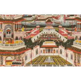Paneelitapetti Mindthegap Indian Palace 1,56x3 m värikäs