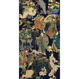Paneelitapetti Mindthegap Samurai and Geisha 1,56x3 m tumma