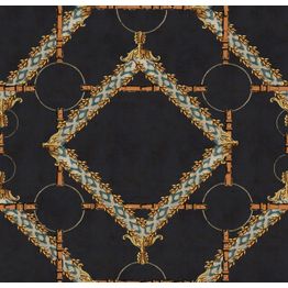 Tapetti Mindthegap Decorative Harness, ornamentti, antrasiitti