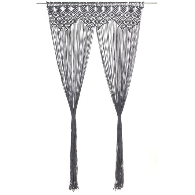 Macrame verho puuvilla antrasiitti 140x240 cm_1