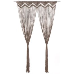 Macrame verho puuvilla harmaanruskea 140x240cm