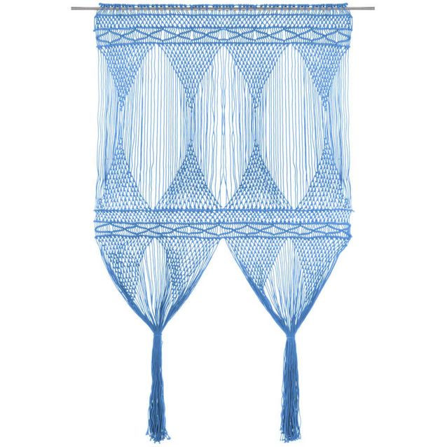 Macrame verho puuvilla sininen 140x240cm_1