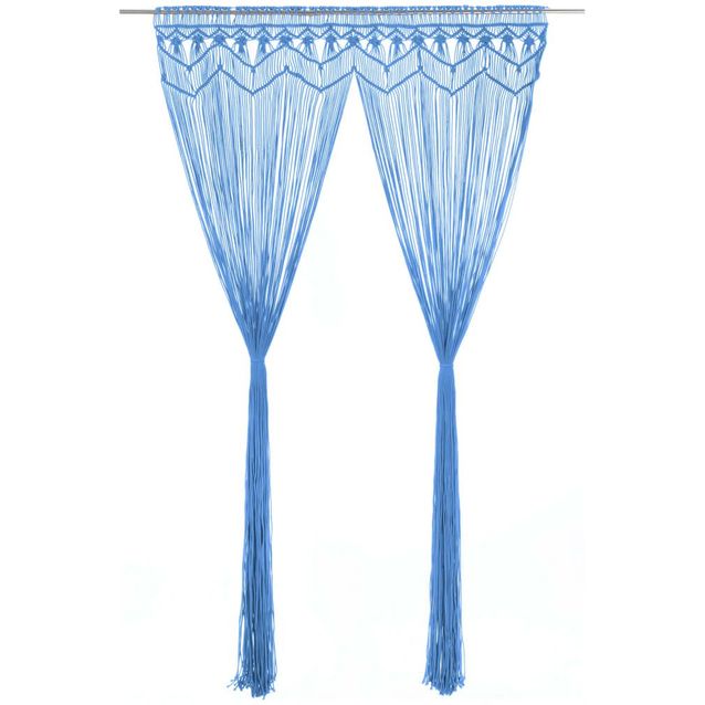 Macrame verho sininen puuvilla 140x240cm_1