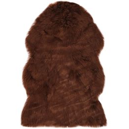 Matto 60x90 cm keinotekoinen lampaannahka ruskea