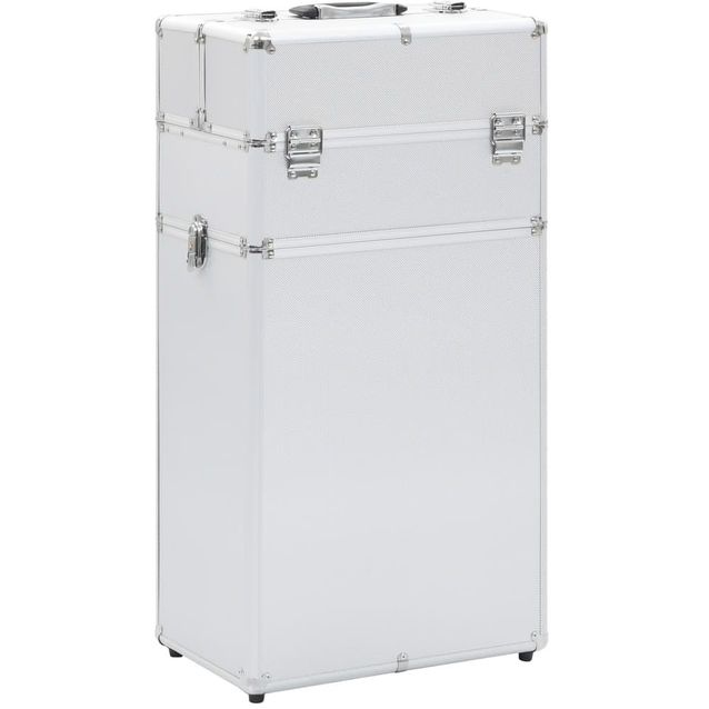 Meikkivaunu alumiini hopea