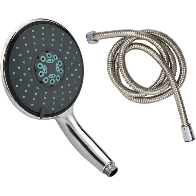 Monikäyttöinen käsisuihkunpää 1 5 m letkulla kromi