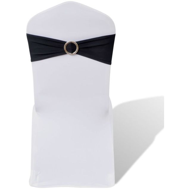 Musta joustava tuolinkoriste timanttisoljella 25 kpl_1