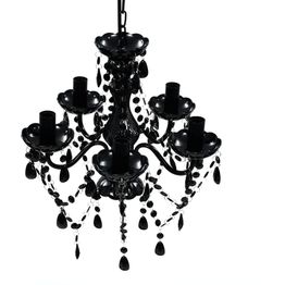 Musta kattokruunu 5 lamppua