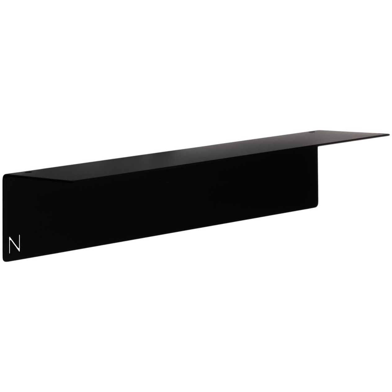 Kylpyhuonehylly Naka Line S, 300x60 mm, teippikiinnitys, musta