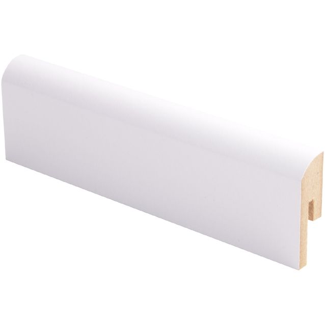 Jalkalista Maler R10, 12x42x2750mm, mdf, melamiinipinta, lumi