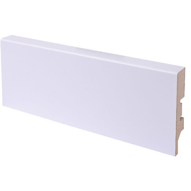 Jalkalista Maler R2, 12x58x2750mm, mdf, melamiinipinta, lumi