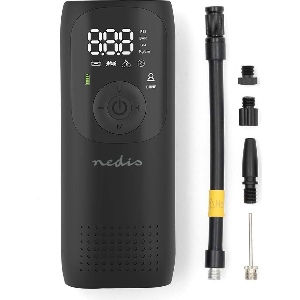 Akkukäyttöinen ilmapumppu Nedis PAAC10BK