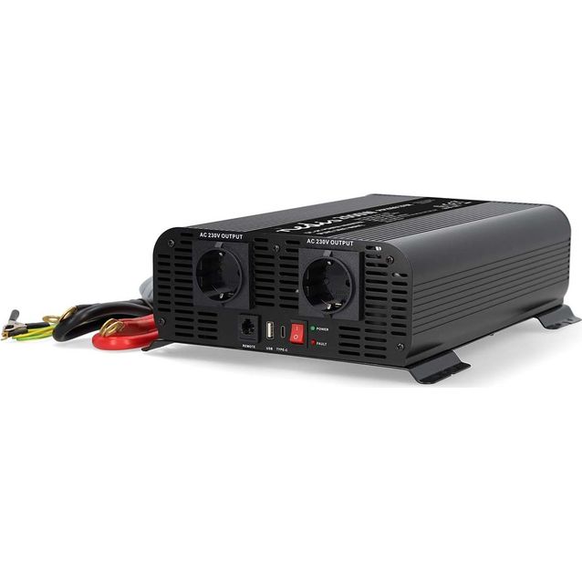 Invertteri Nedis PIP200012FBK 12V 2000W puhdas siniaalto