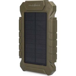Varavirtalähde aurinkopaneelilla Nedis WCPBK80GN, 8000mAh