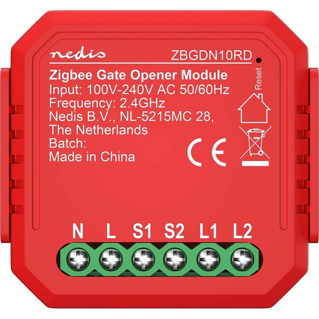 Autotallioven ja porttien ohjain Nedis ZBGDN10RD SmartLife ZigBee 3.0