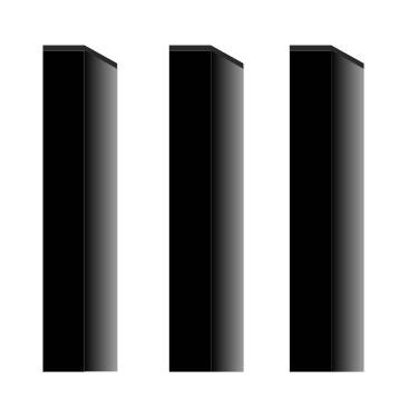 Verkkoaidan tolppa Ab Polar, 40x60x2100mm, musta