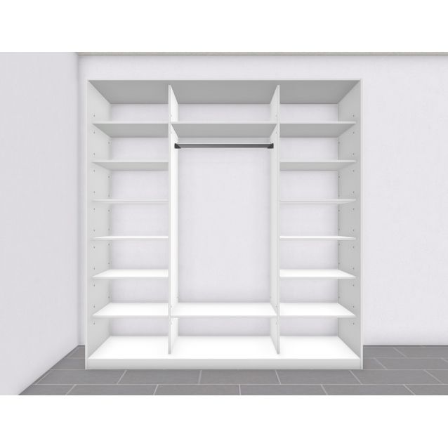 Liukuovikaappi Nettiovi 1820-2300mm tangolla ja hyllyillä mittojen mukaan