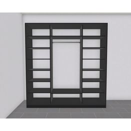 Liukuovikaappi Nettiovi 182-230cm, tangolla ja hyllyillä, mittojen mukaan, eri värejä