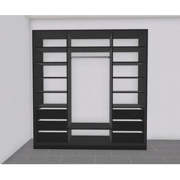 Liukuovikaappi Nettiovi 184-230cm, tangolla, hyllyillä ja laatikoilla, mittojen mukaan, eri värejä